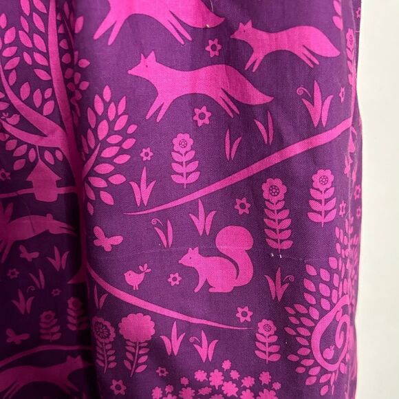 ModCloth Folks & Dreams Dress SZ XS Pink Forest SM FLAW Sleeveless Asymmetrical - Picture 6 of 7